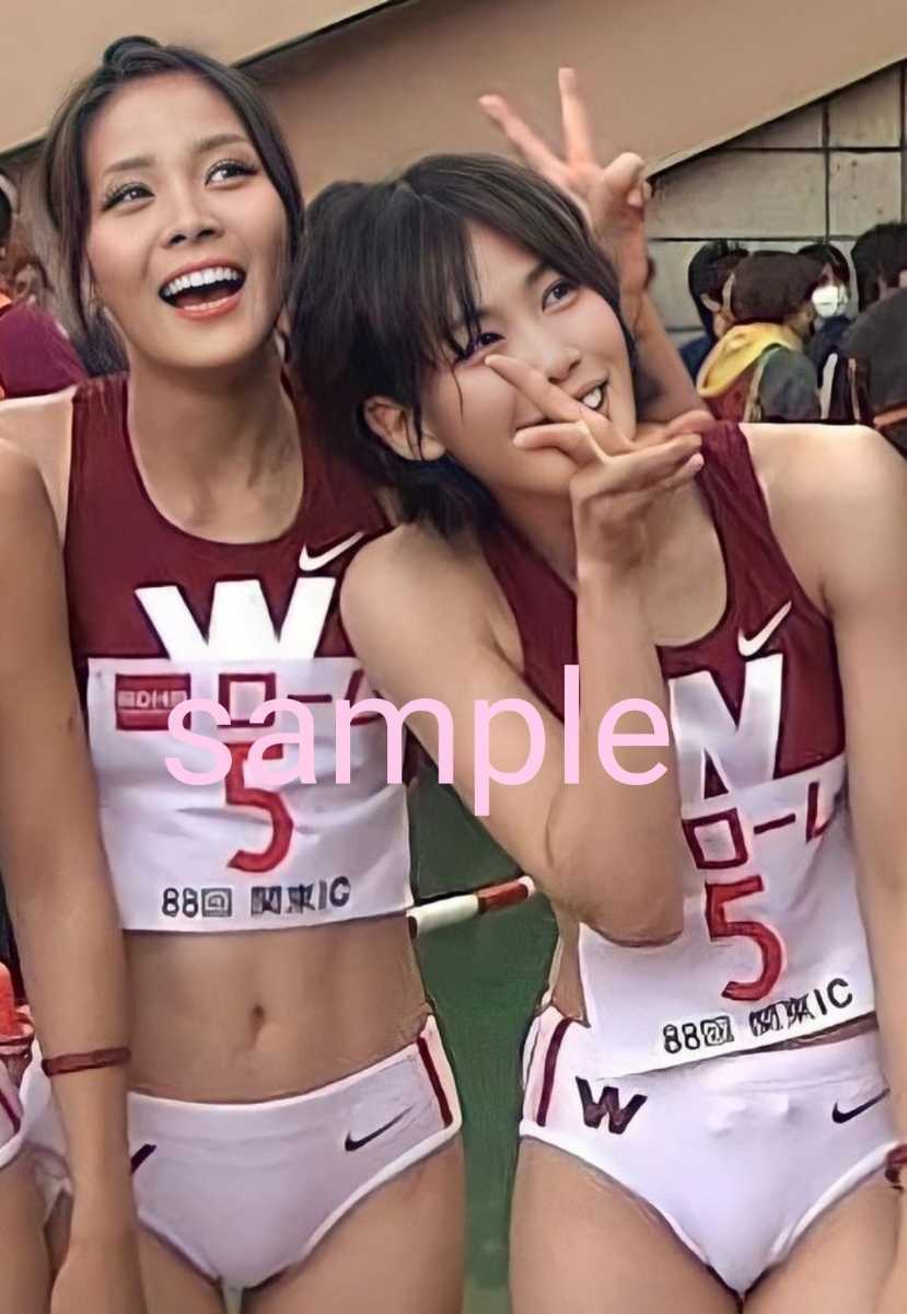 アスリート女子 陸上 早稲田 美人 レーシングブルマ 人気 写真L判 レア