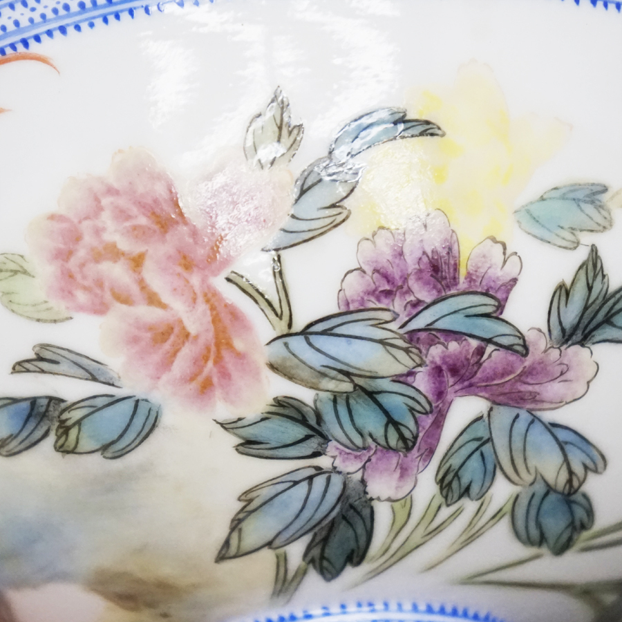 中国美術 花瓶 中国古玩 | 唐物 色絵 中国景徳鎮銘 粉彩