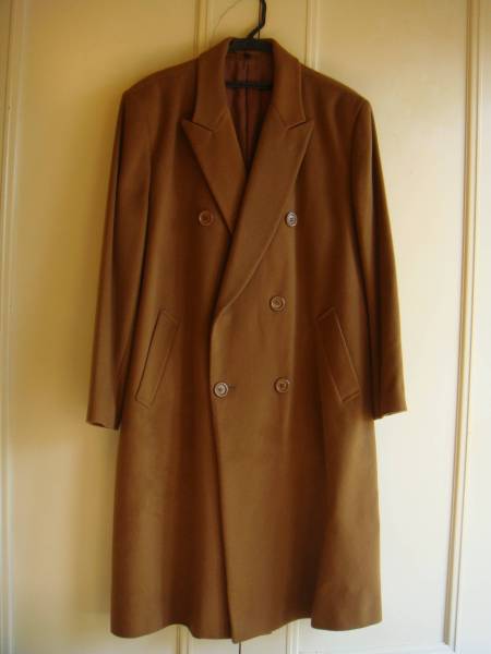 美品◆カシミヤ100％ダブルチェスターコート 　　