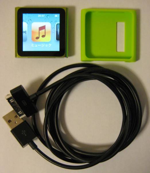 iPod nano 第6世代 8GB 本体 ケース&DOCコネクタ付 iPod nano 第6世代 8GB カバー・ケーブル付 送料120円～ オーディオ