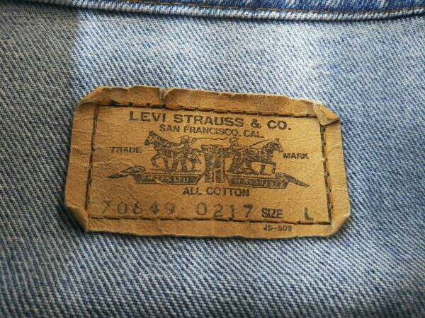 人気】80s LEVI'S 70649-0217 オレンジタブ 3rdモデル Lサイズ ブルー