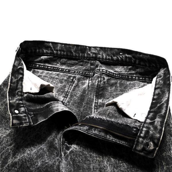 90's USA製 リーバイス Levi's 550 ケミカルウォッシュ ブラックデニム