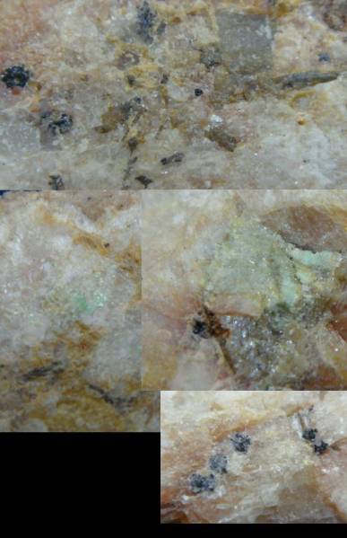 3種共生標本閃ウラン・燐銅ウラン・モナズ石福岡県産国産鉱物