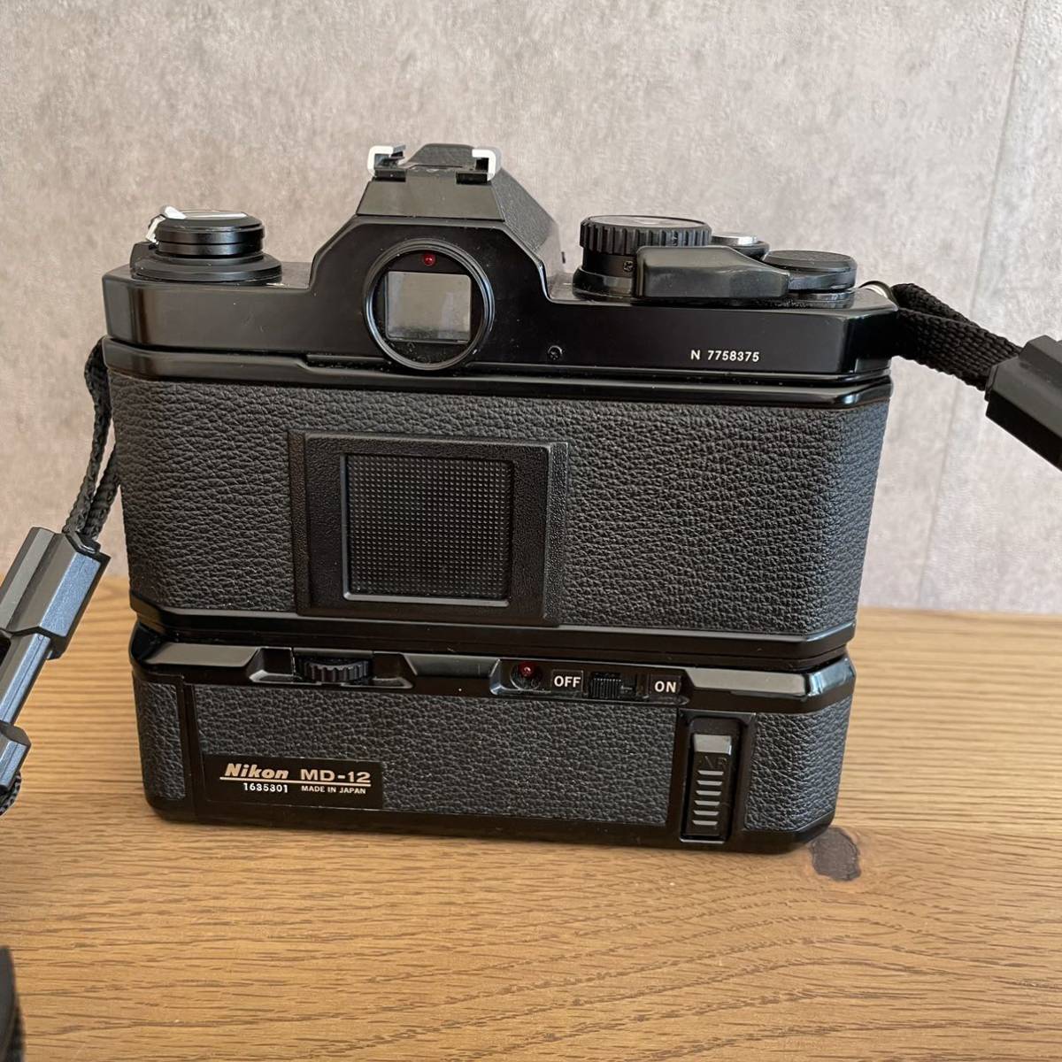 送料無料 Nikon ニコン FM2 ボディ 本体 ブラック 黒 / MD-12 モーター