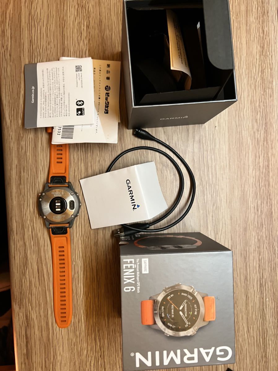 0 | Sapphire Fenix FENIX 010 ガーミンfenix 6 Sapphire Ti　garmin 送料込み