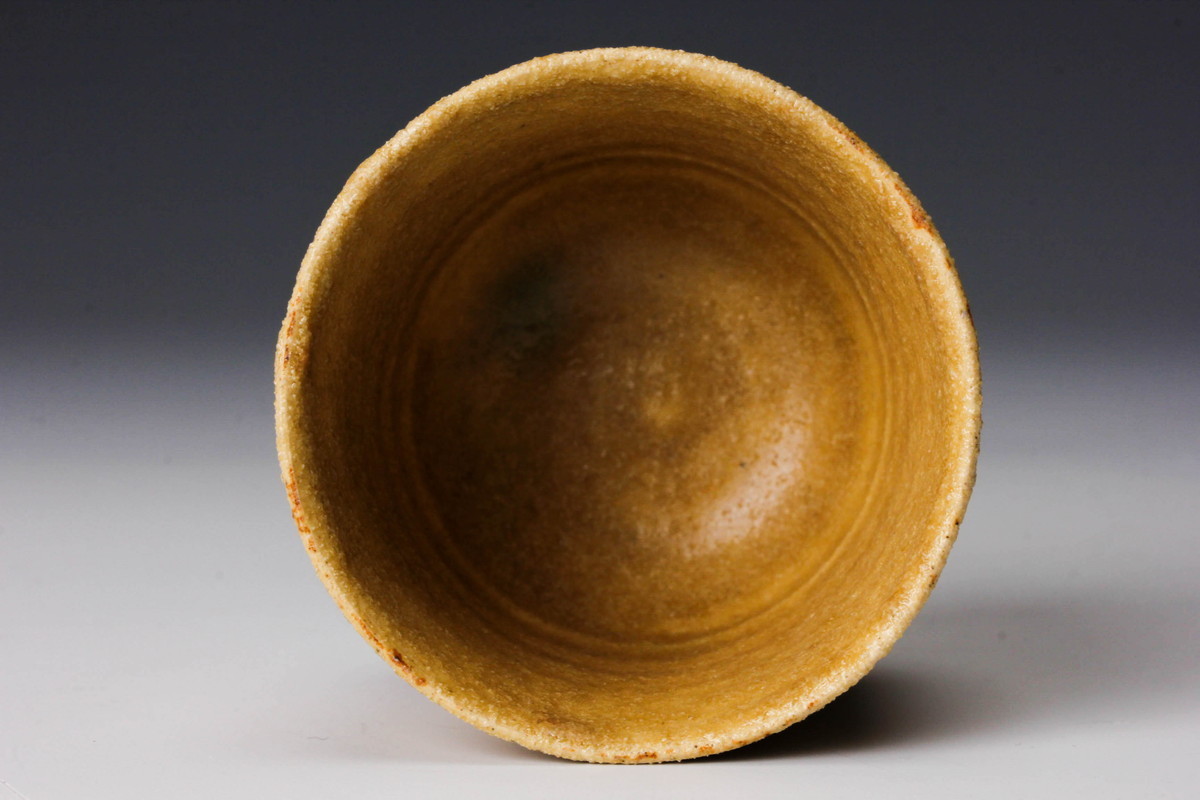 古美味】山口真人 黄瀬戸ぐい呑 茶道具 保証品 CL8q