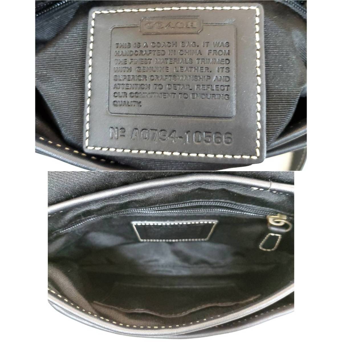 COACH シグネチャー コーチ キャンバス (コーチ) レザー 三つ折り財布 