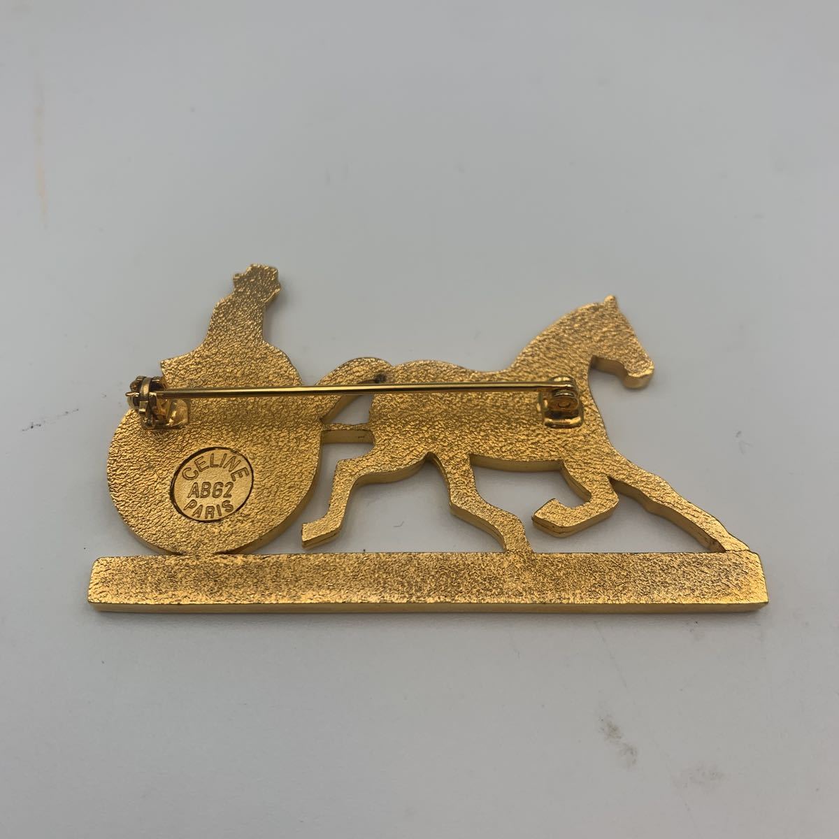 CELINE セリーヌ ブローチ 馬車 ゴールド ヴィンテージ
