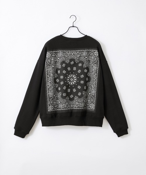新品★HAV-A-HANK★バンダナ柄スウェット★ブラック★ハバハンク★ペイズリー柄★オーバーサイズ★トレーナー