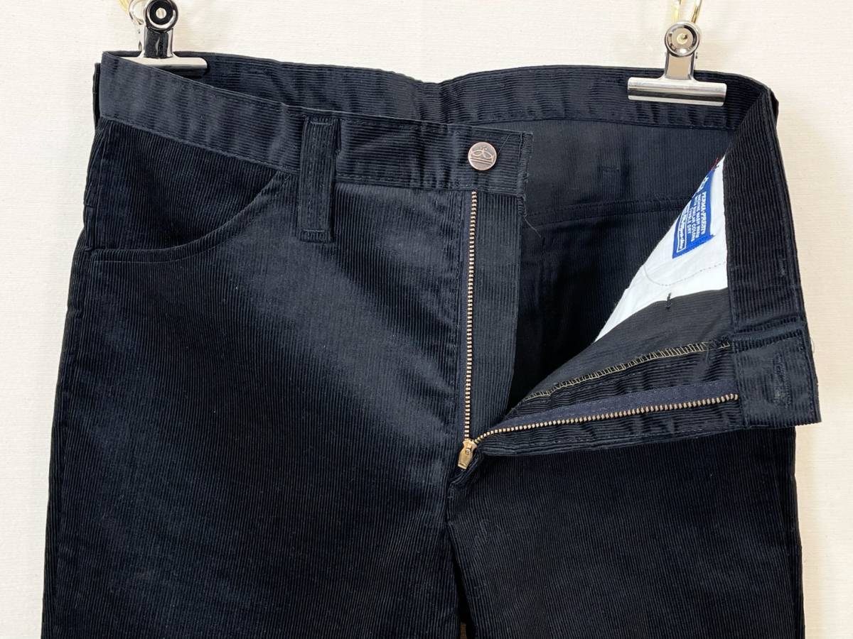 メンズ Vintage コーデュロイ フレアパンツ ブラック 60s 70s