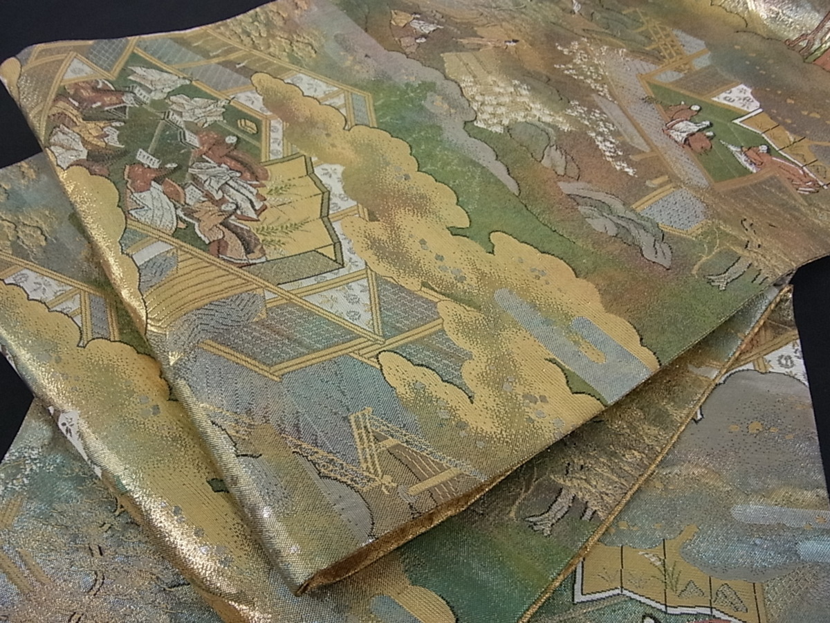 超激得，爆買い 花美人着物 九百佐賀錦 六通柄袋帯 源氏物語図 金銀糸 逸品 sf662(仕立て上がり)｜売買されたオークション情報、yahooの商品情報をアーカイブ公開 - オークファン 仕立て上がり