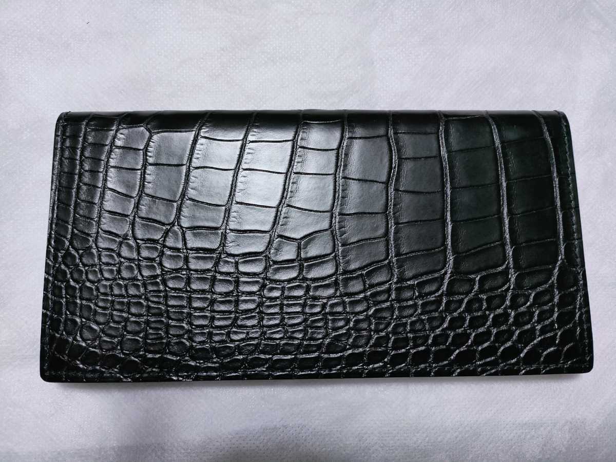 Camille Fournet 黒 クロコダイルレザー長財布 Camille Fournet 黒 クロコダイルレザー長財布 高 品質
