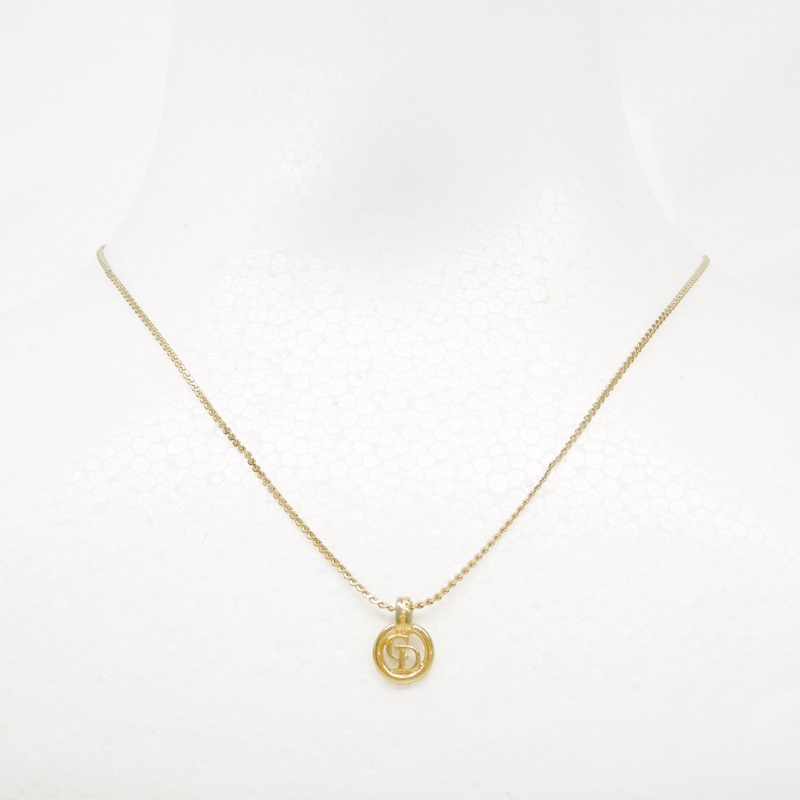 SALE，人気 10 23-463815-26 Y A Christian Dior クリスチャン ディオール ロゴ ネックレス ゴールド系 チェーン全長 約21.5cm 名23(ネックレス（トップつき）)｜売買されたオークション情報、yahooの商品情報をアー ネックレス（トップつき）
