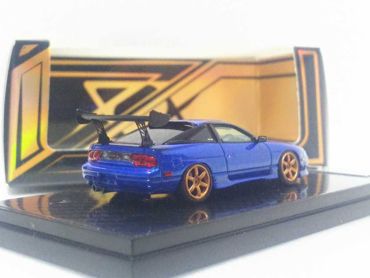 1/64 404 error Nissan 日産　240sx シルバーリム Error404 1/64 日産 180SX ニッサン ワンエイティ 青 ブルー GT
