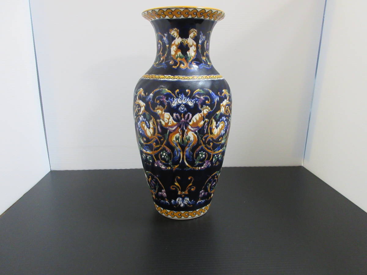 GIEN ジアン 花瓶 ルネッサンス フランス 洋風 取って付き 花器 