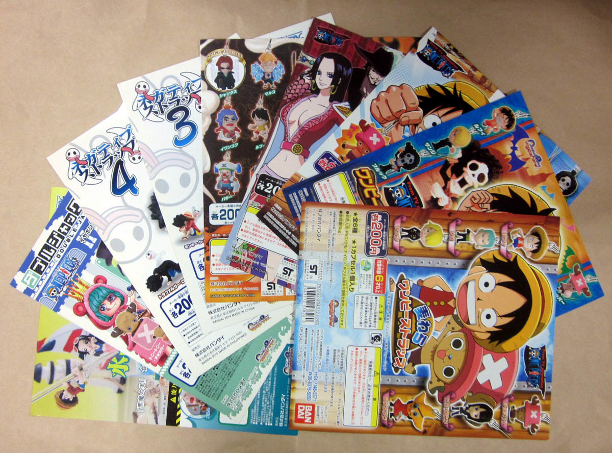 ワンピース ONE PIECE ガシャポン台紙 非売品 20枚（ガチャ台紙 