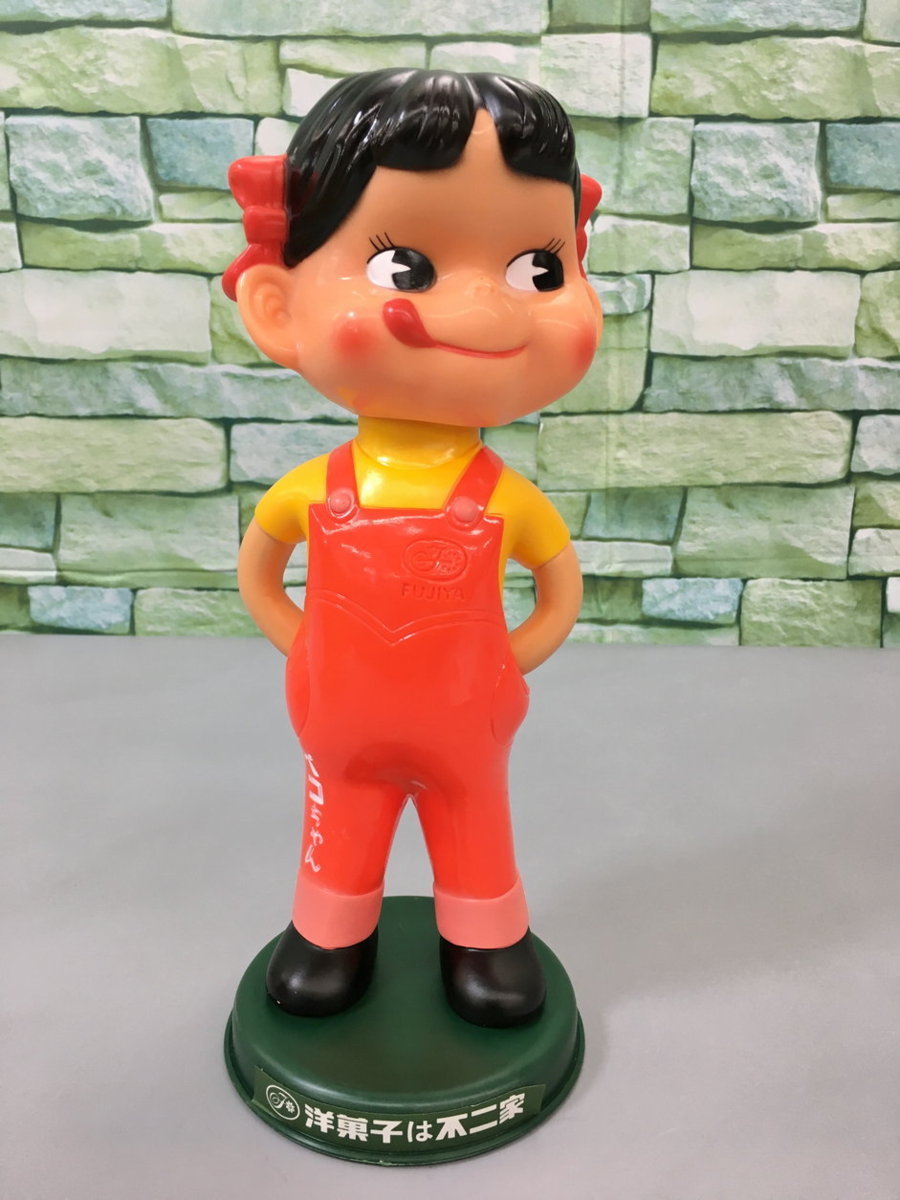 不二家 ペコちゃん 人形 昭和レトロ 非売品 当時物 フィギュア 昔の首