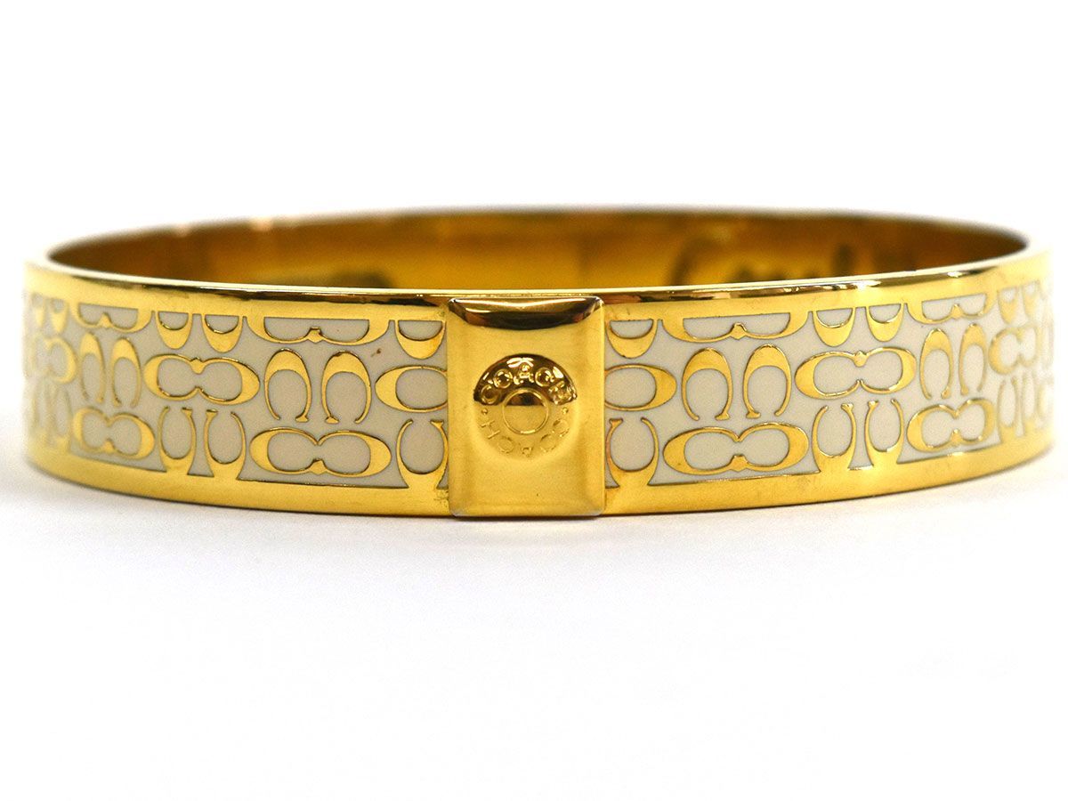 117932☆COACH コーチ ミニシグネチャー バングル 腕輪 ブレスレット  