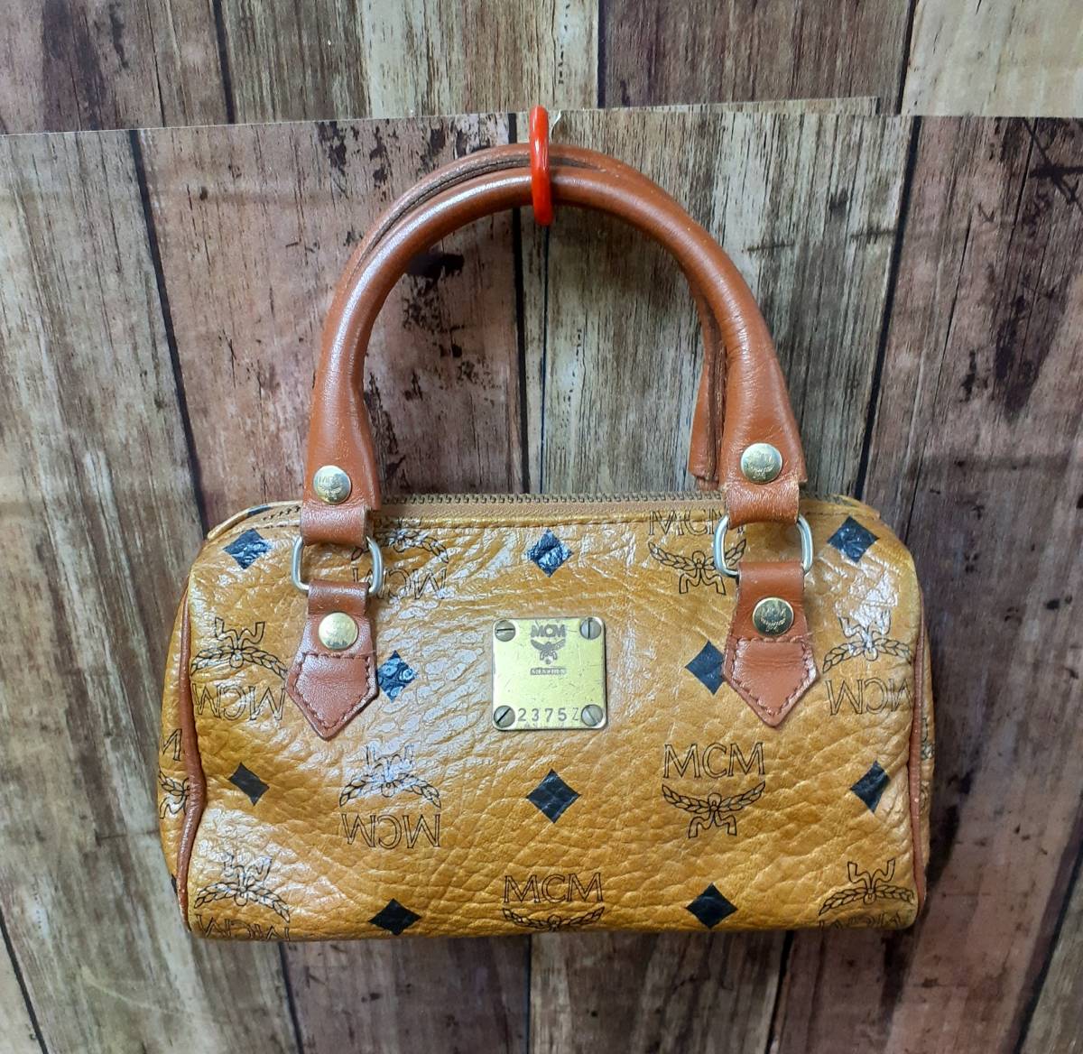 MCM エムシーエム ハンドバッグ ミニボストン ブラウン ポーチ バッグ