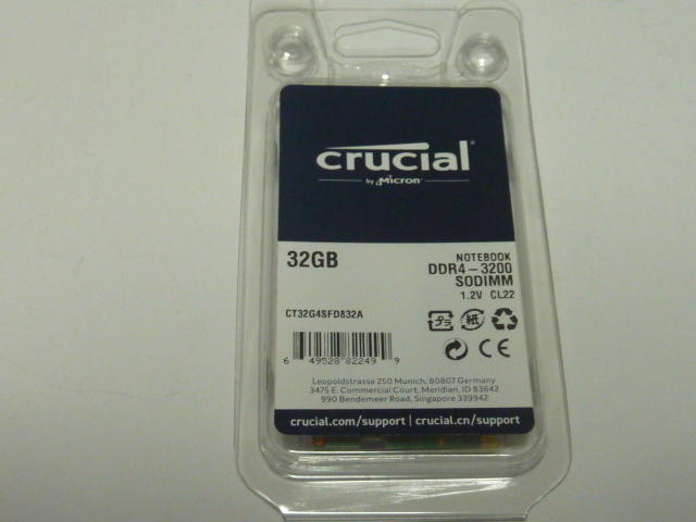 メモリ Crucial ノートパソコン用 1.20V Micron 16GB PC4-21300 DDR4