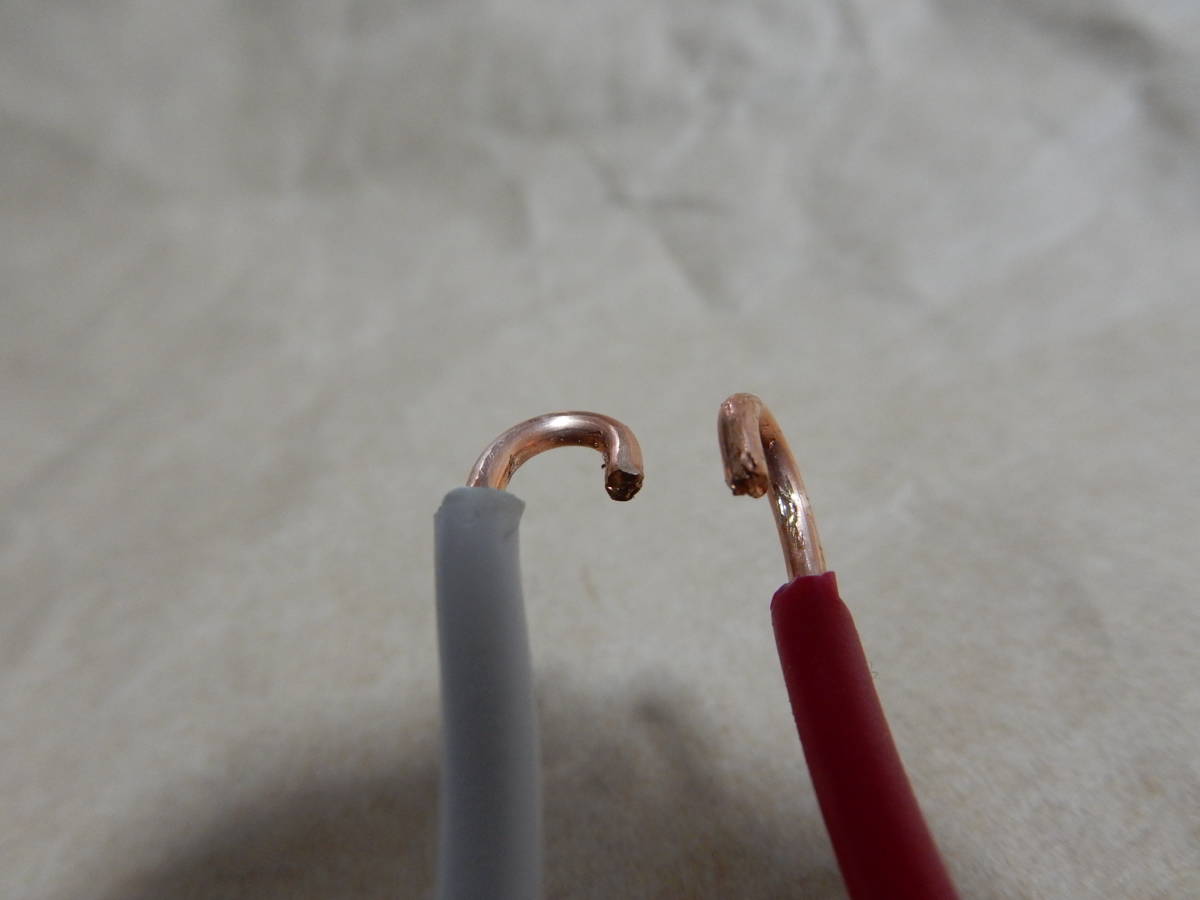 お買い得 自作電源ケーブル、フルカワ単線使用