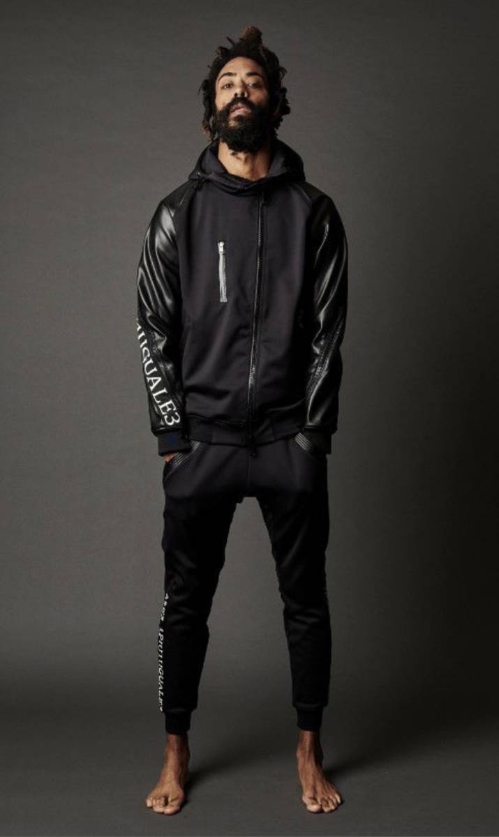 1piu1uguale3 × R[10] 113 RIBBON TAPE SPORT HOODIE STADIUM JUMPER V 