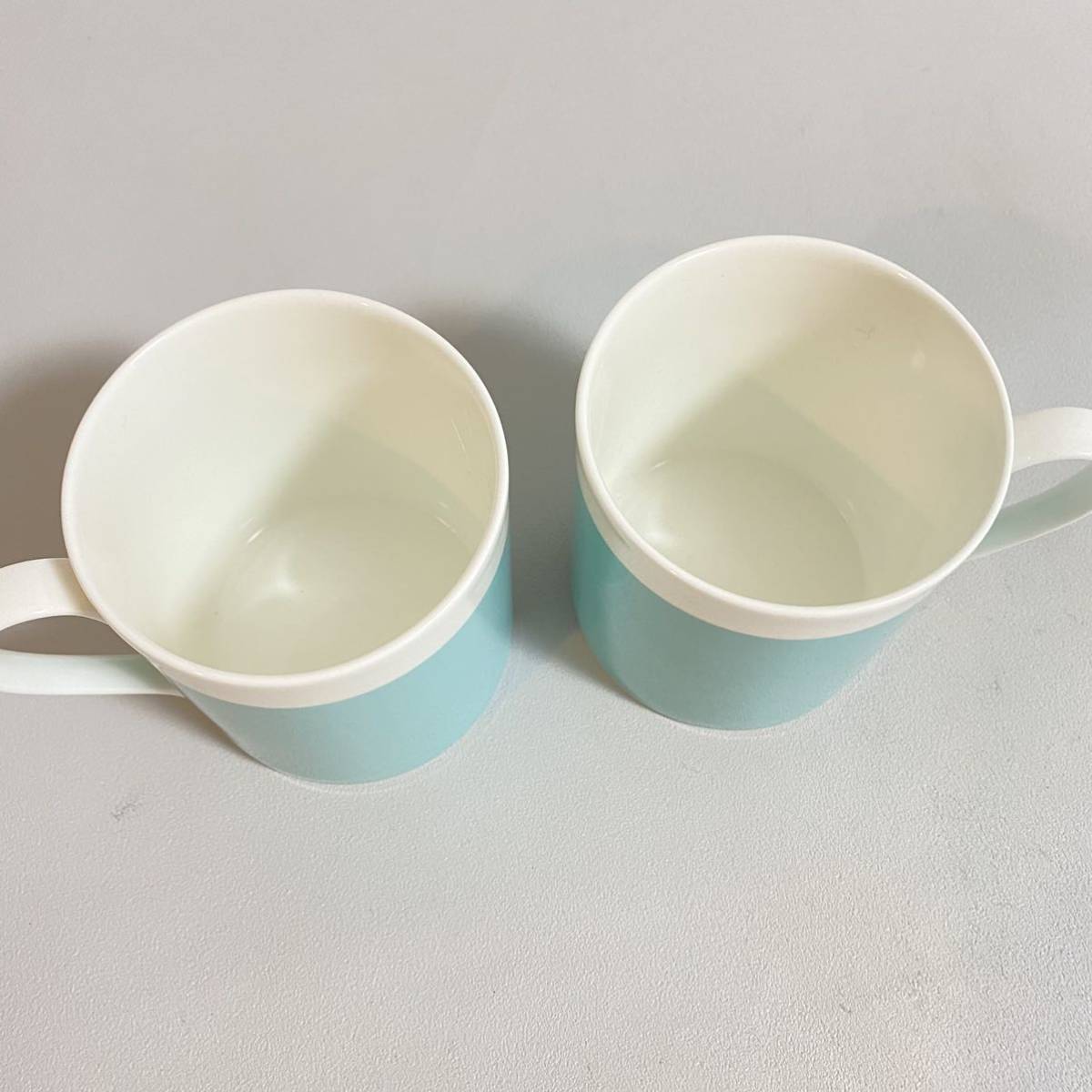 未使用 Tiffany＆Co. ティファニー カラーブロック ペア マグカップ 箱 