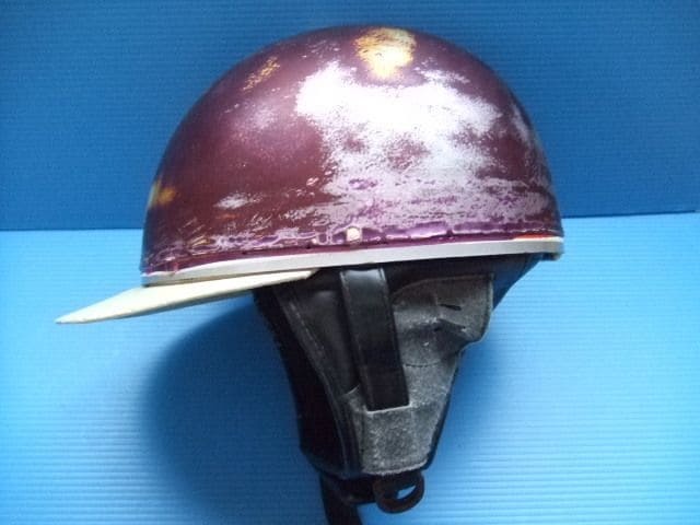激レア 当時物 立花 レザーベルト コルク半 ライジン ヘルメット M