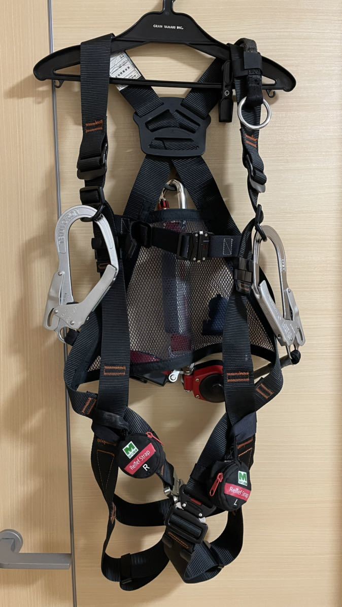 使用数回のみ フルハーネス 安全帯 ミドリ安全 ツヨロン 巻取り式 