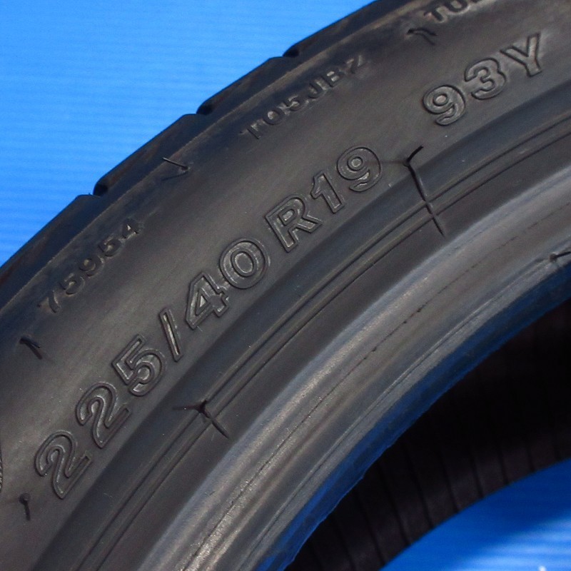 定番 中古品 ランフラットタイヤ4本 SET RFT BRIDIGESTONE TURANZA T005 ブリヂストン トランザ 225/40R19 255/35R19 BMW