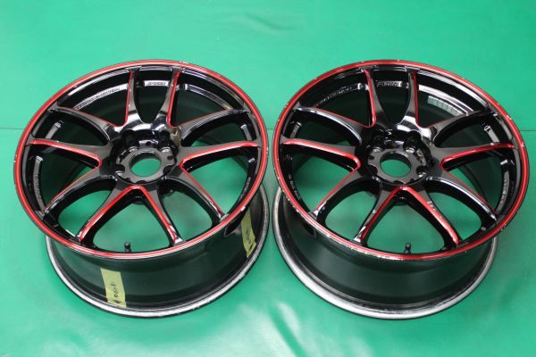 1本歪みあり WORK EMOTION CR Kiwami 18インチ 8.5J +38 114.3 5穴 2本  