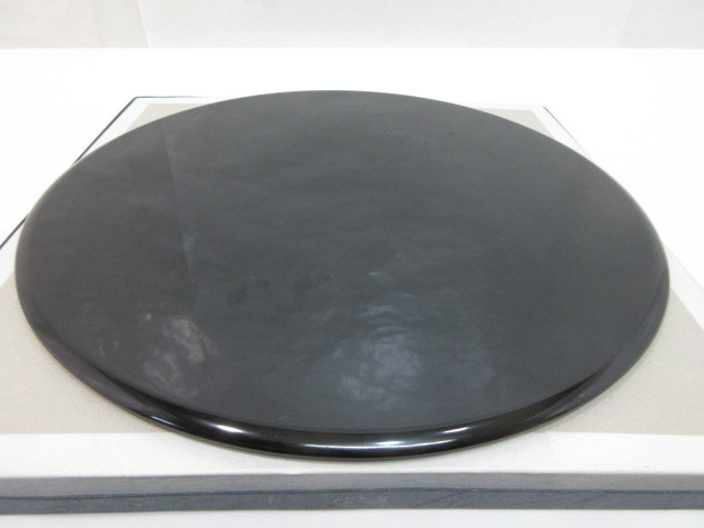 薄板 茶器&frasl;茶道具 薄板（花入用敷板・花台） : 越前塗 本うるし 手塗り 黒 丸蛤端（はまぐりば） 茶道具の販売｜晴山 木製 薄板（花台） 丸香台 三枚組敷板 真塗り 杉木地茶道具からき京都から全国通販