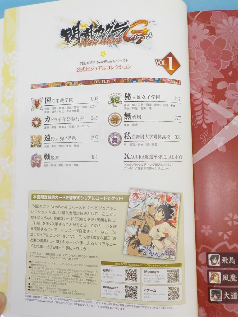 閃乱カグラ NewWave Gバースト 公式ビジュアルコレクション 1.2 本 