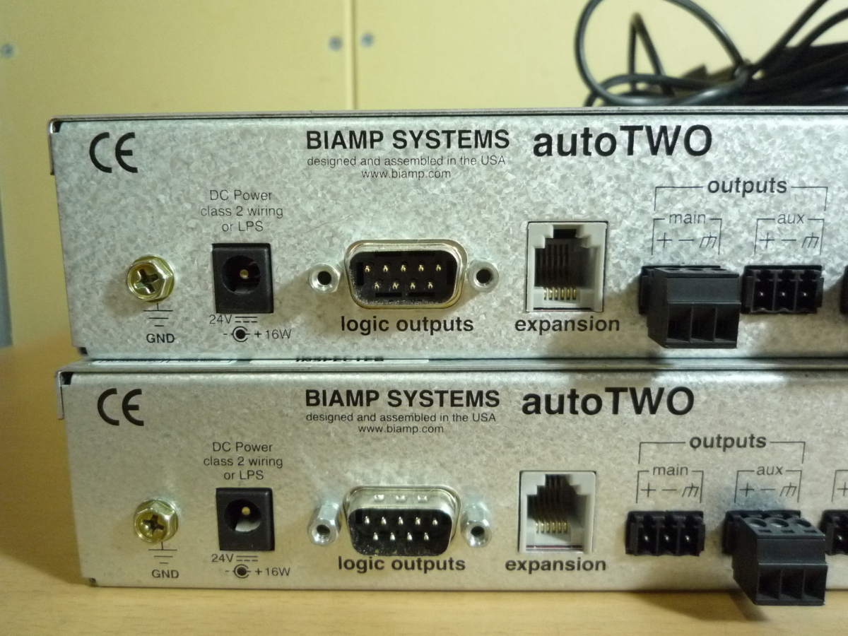 Biamp Auto Two ジャンク BIAMP SYSTEMS 8ch オートミキサー autoTWO 2台セット 通電確認のみ ケーブル付き 現状品(ミキサー)|売買 ...