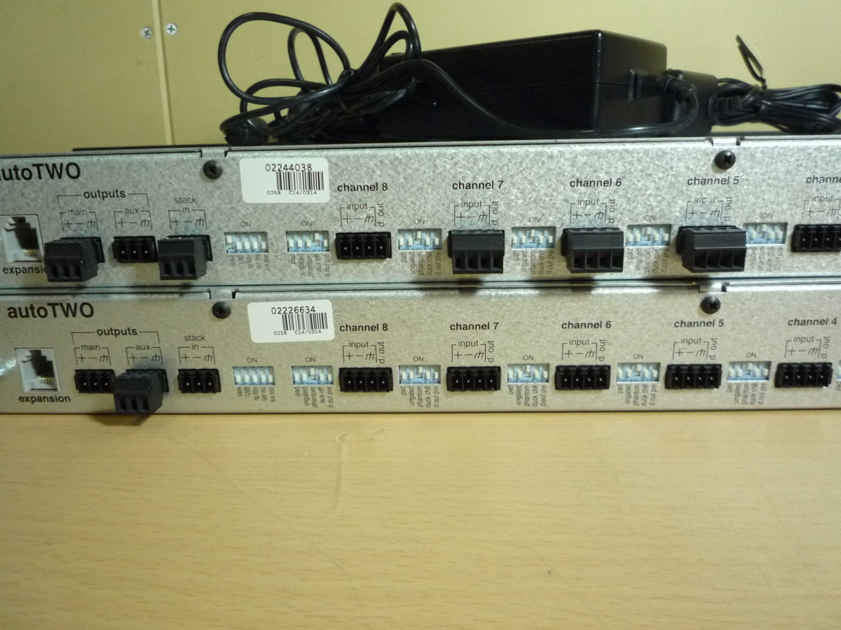 Biamp Auto Two ジャンク BIAMP SYSTEMS 8ch オートミキサー autoTWO 2台セット 通電確認のみ ケーブル付き 現状品(ミキサー)|売買 ...