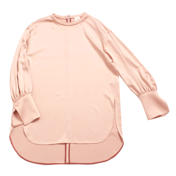 EFFE BEAMS ハンマーサテンドレスブラウス 定価26,400円 size38 ピンク 