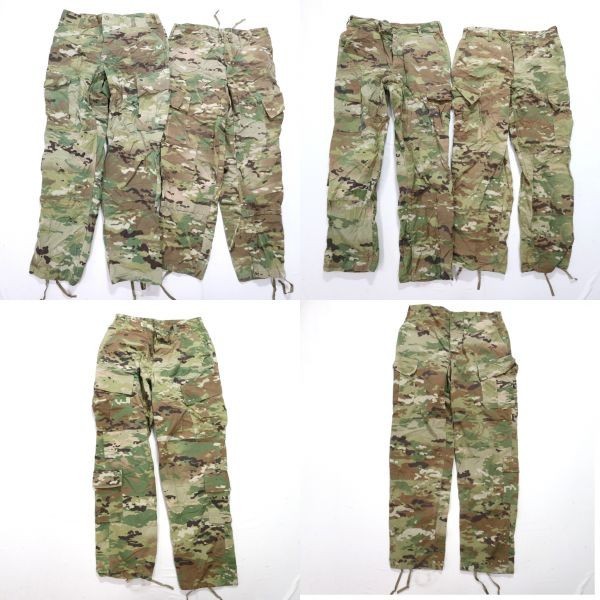 ◎米軍実物 ミリタリー トラウザー カーゴパンツ マルチカモsetARMY 他 (メンズM/L) 6枚 まとめ売り 古着卸 1円スタート 最落なしMF5432