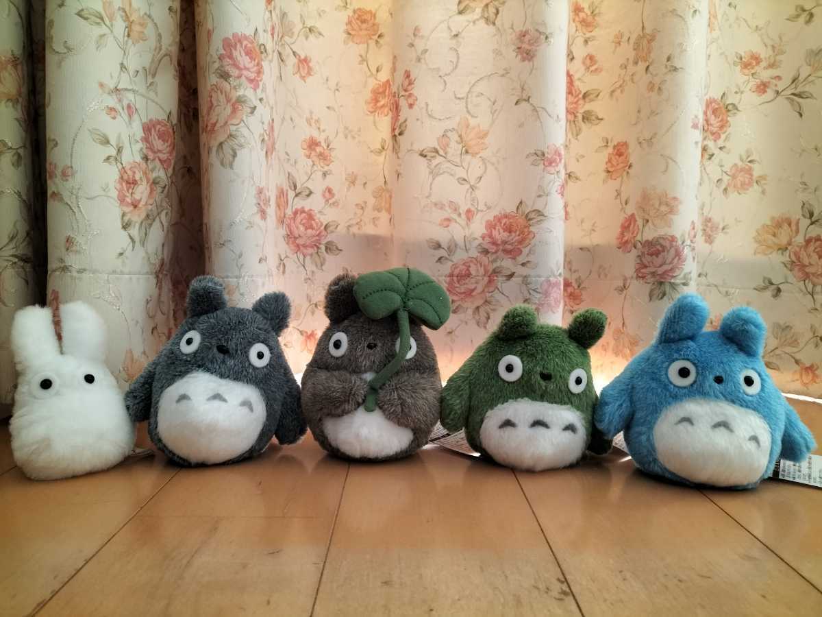 新品タグ付 となりのトトロ ぬいぐるみ5点セット 青トトロ 緑トトロ 