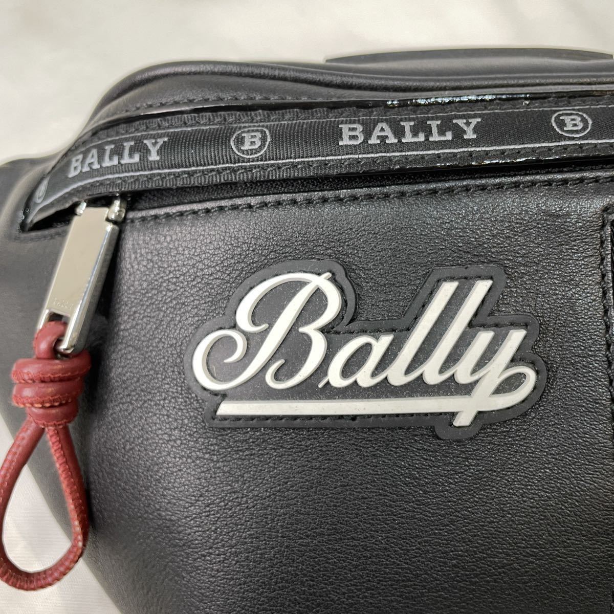 □新品同様□ BALLY バリー レッドライン レザー 二つ折り 財布  