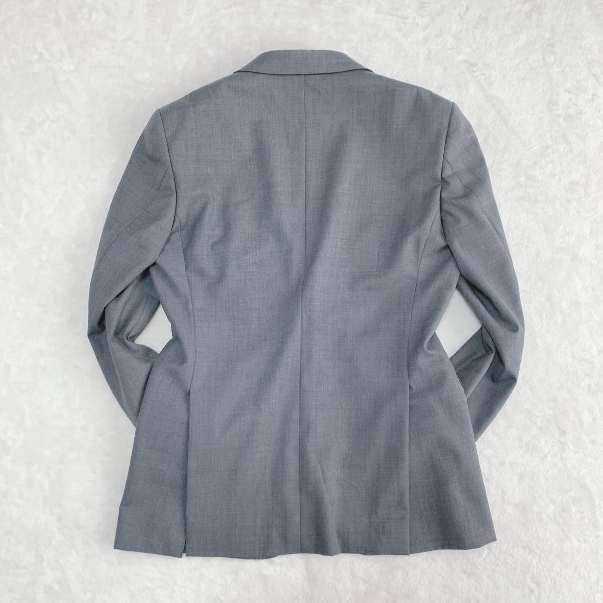 オンラインを販売 希少 極美品 1円 【洗練された逸品】タケオキクチ スリーピーススーツ シルク混セットアップ ジャケット ジレ TAKEO KIKUCHI グレー