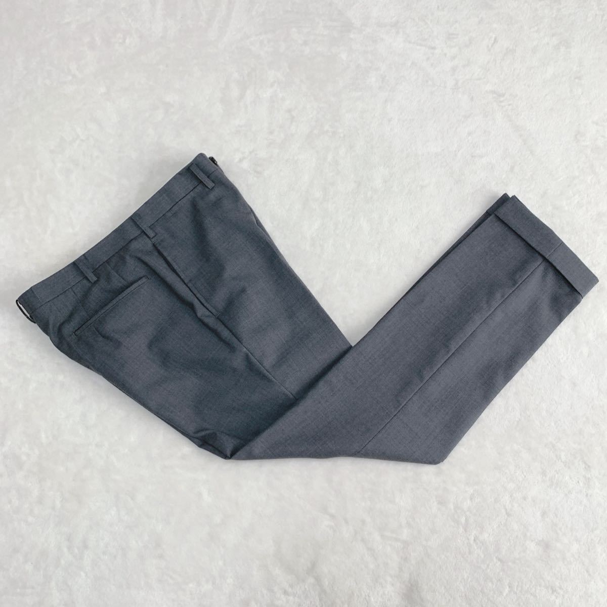 オンラインを販売 希少 極美品 1円 【洗練された逸品】タケオキクチ スリーピーススーツ シルク混セットアップ ジャケット ジレ TAKEO KIKUCHI グレー