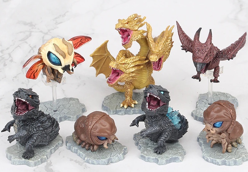 □新品未開封 ゴジラ デフォルメ 7体セット キングギドラ モスラ