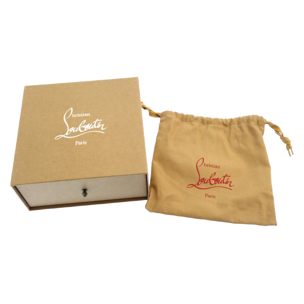 ベルト Christian Louboutin クリスチャンルブタン メンズ CL ロゴ クリスチャン ブラック クロコ型押し エナメルレザー Logo Belt - Rui ボディ