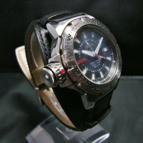希少 SEIKO パーペチュアル カレンダーGMT QZ マップメーターデイト