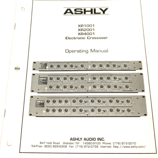 XR-1001 Ashly ASHLY アシュリー CASHLY XR1001 チャンネルデバイダー チャンネルディバイダー ASHLY&frasl; 0 ジャンク Crossover チャンネル Active Video ハイファイ堂