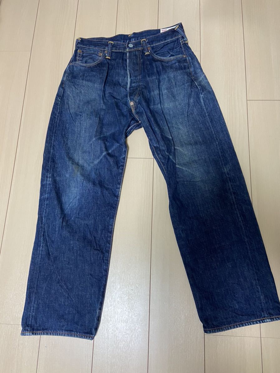 EVISU エヴィスジーンズ No.2 LOT2001 黄色刺繍 32×35 デニム 