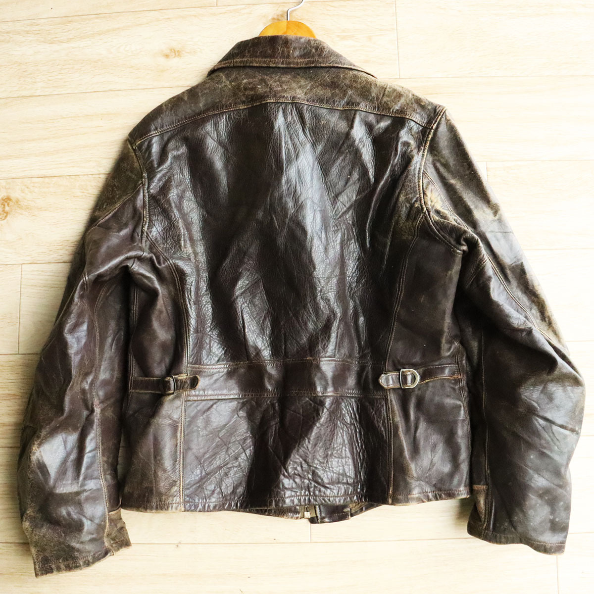 6/T2.5 50s～60s ビンテージ HORSEHIDE 馬革 シングルライダース 本革