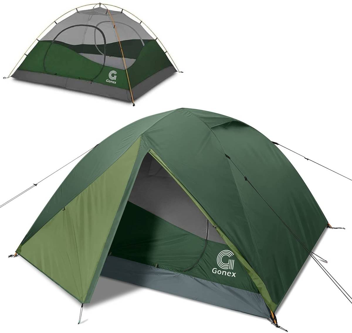 Gonex 軽量 キャンプ テント 2人用 4人用 二重層 コンパクト 耐水圧3000mm アルミ合金ポール ツーリングテント ソロテント 防風 防災 3人用 売買されたオークション情報 Yahooの商品情報をアーカイブ公開 オークファン Aucfan Com