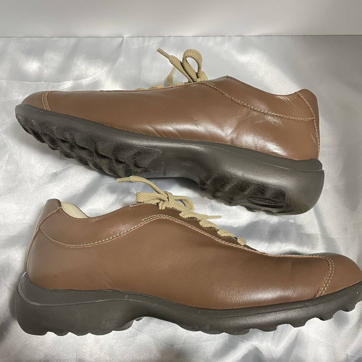 3年保証 新品円 Hush Puppiesハッシュパピー レザースニーカー 茶色 スニーカー Www Indiashopps Com