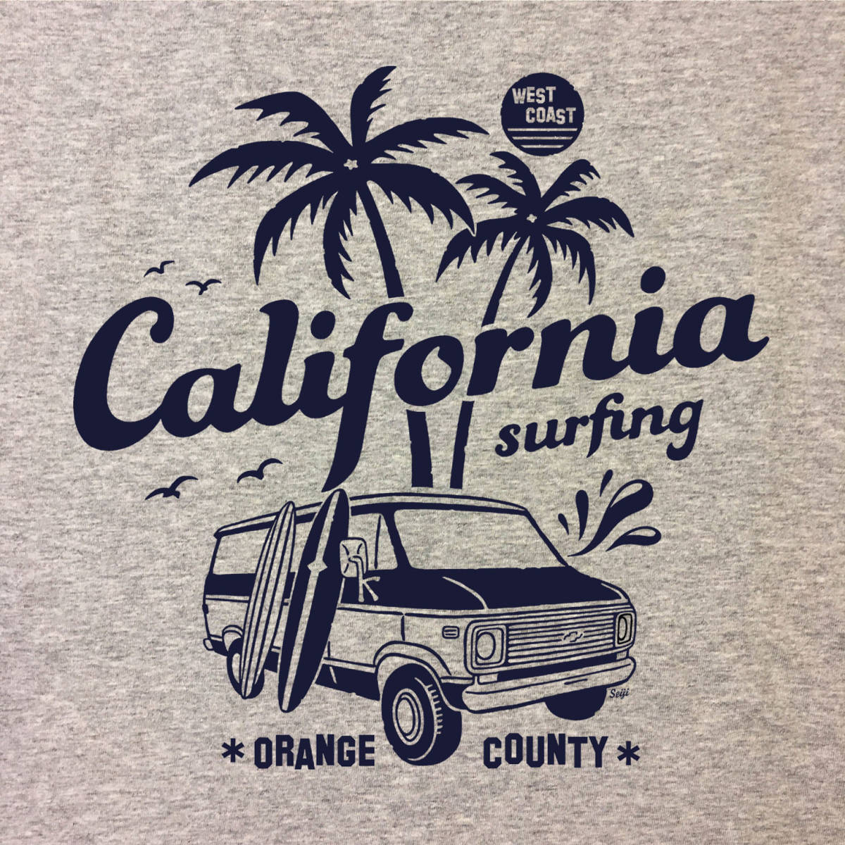 California Tシャツ Xlサイズ グレーxネイビー アメリカ アメ車 シボレー シェビーバン フルサイズバン Chevrolet Chevy Van イラスト キャラクター 売買されたオークション情報 Yahooの商品情報をアーカイブ公開 オークファン Aucfan Com